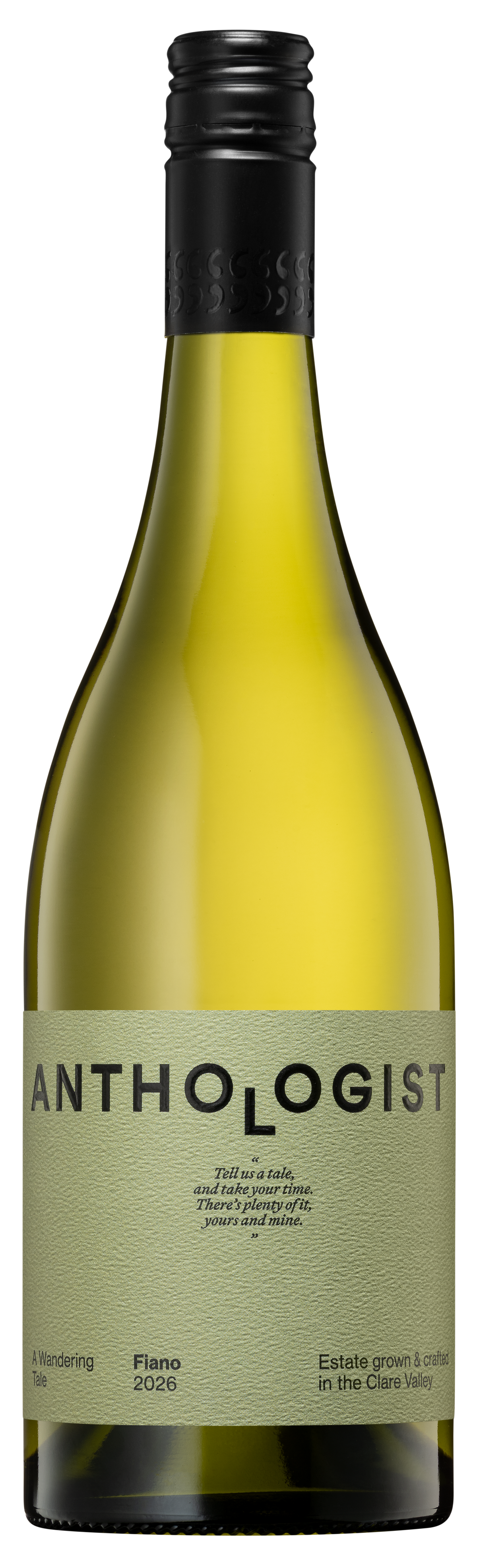 Anthologist Wines 2026 Fiano in a French Green burgundy-style bottle